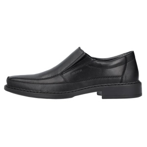 Pantofi barbati, negru, eleganti, piele naturala, cu toc, Rieker B0873-00-Negru