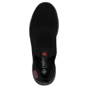 Pantofi barbati negru sport textil cu talpa joasa Rieker B7365-00-Negru