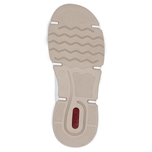 Pantofi dama alb casual piele ecologica cu talpa joasa Rieker 45969-80-Alb