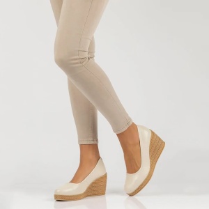Pantofi dama bej casual piele naturala cu platforma Filippo DP3521-23-BE-Bej