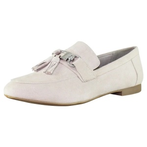 Pantofi dama bej casual textil cu ciucuri cu toc Marco Tozzi 2-24200-30-404-Bej