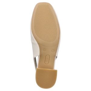 Pantofi dama bej eleganti piele ecologica cu toc Rieker 44751-61-Bej