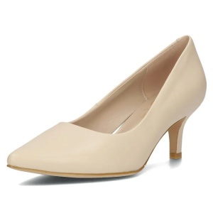 Pantofi dama bej eleganti piele naturala cu toc Filippo DP4426-23-BE-Bej