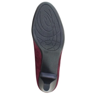 Pantofi dama bordo casual textil cu toc Marco Tozzi 2-22411-31-549-Bordo