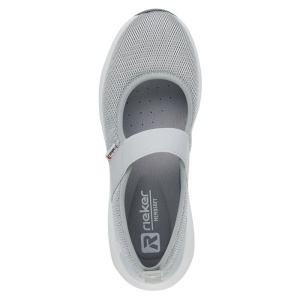 Pantofi dama gri casual textil cu platforma Rieker 42102-40-Gri