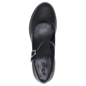 Pantofi dama negru casual piele naturala cu toc Nicolis 123409-Negru