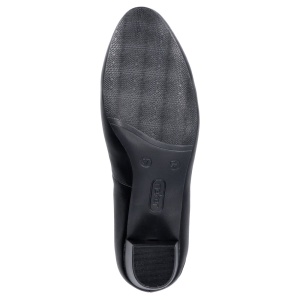 Pantofi dama negru casual piele naturala cu toc Rieker 44650-04-Negru