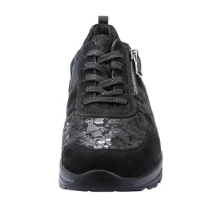 Pantofi dama negru ortopedici sport piele naturala cu talpa joasa Waldlaufer 807M01-405-001-M-Sarah-Negru