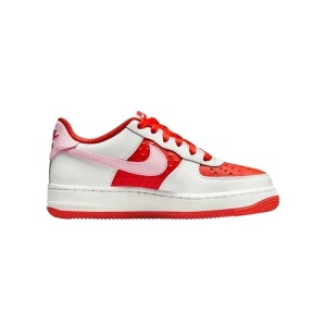 Pantofi dama rosu sport piele naturala cu talpa groasa Nike Air Force 1 BG HV5165-121-Rosu
