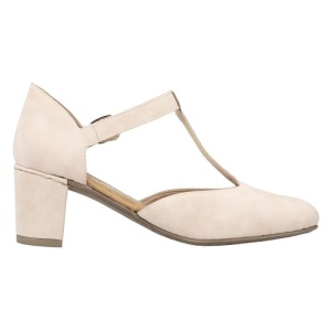 Pantofi dama roz elegant piele ecologica cu toc Rieker 41087-31-Roz