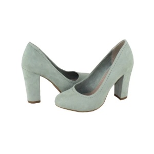 Pantofi dama, verde, casual, textil, cu toc, Marco Tozzi 2-22425-26-768-Verde