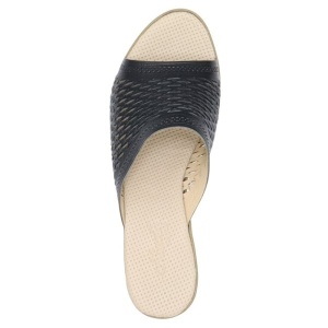 Papuci dama negru casual din piele naturala cu platforma Nicolis 173801-Negru