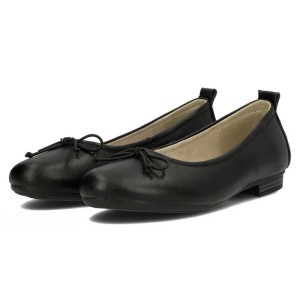 Balerini dama negru casual piele naturala cu toc Filippo DP6249-24-BK-Negru