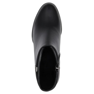 Botine dama negru elegante piele naturala cu lant decorativ cu toc Epica F6F630035A-01-N-Negru