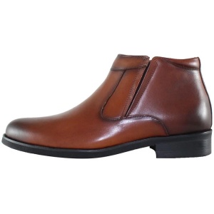Cizme barbati, maro, elegante, piele naturala, scurte, cu toc, Eldemas F5007-810-Maro