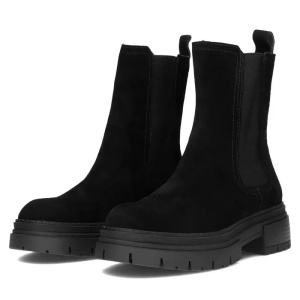 Cizme dama negru casual piele intoarsa scurte cu toc Filippo DBT4995-23-BK-Negru