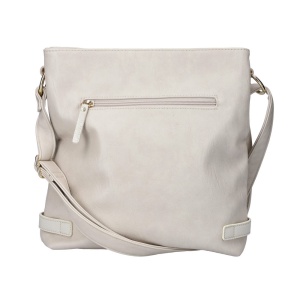 Geanta dama bej casual piele ecologica crossbody si de umar cu bareta reglabila Rieker H1072-81-Bej