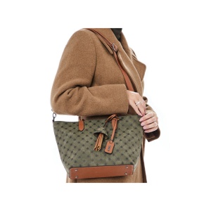 Geanta dama verde casual piele ecologica de mana si de umar cu bareta reglabila si detasabila Rieker H1305-54-Verde