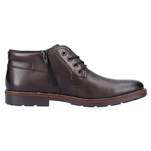 Ghete barbati maro casual piele naturala imblanite cu toc Rieker 15339-25-Maro