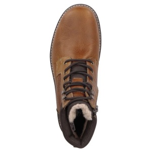 Ghete barbati maro casual piele naturala impermeabile imblanite cu toc Rieker 38832-22-Maro
