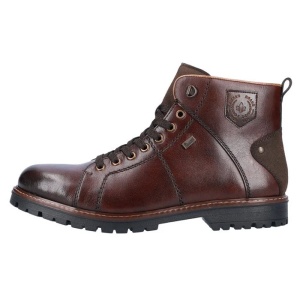 Ghete barbati, maro, casual, piele naturala, impermeabile, imblanite, cu toc, Rieker F3602-25-Maro