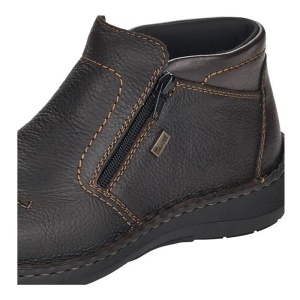 Ghete barbati maro casual piele naturala impermeabile imblanite cu talpa joasa Rieker 03072-25-Maro