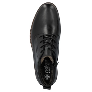 Ghete barbati negru casual piele naturala imblanite cu toc Rieker 14616-00-Negru