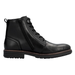 Ghete barbati negru casual piele naturala imblanite cu toc Rieker 33104-00-Negru