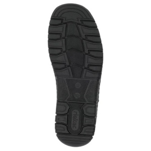 Ghete barbati negru casual piele naturala impermeabile imblanite cu talpa joasa Rieker 05108-00-Negru