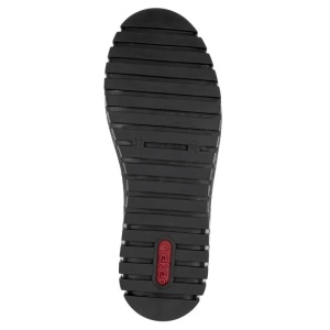 Ghete dama bordo casual piele ecologica imblanite cu talpa joasa Rieker Y3420-36-Bordo