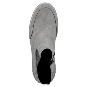 Ghete dama gri casual piele ecologica cu talpa groasa Rieker N2553-40-Gri
