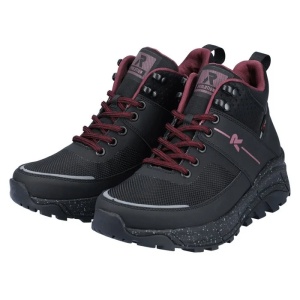 Ghete dama negru sport piele ecologica impermeabile cu talpa groasa Rieker W0061-00-Negru
