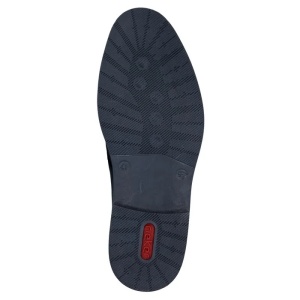 Pantofi barbati albastru inchis casual piele naturala cu toc Rieker 13509-14-Albastru-Inchis