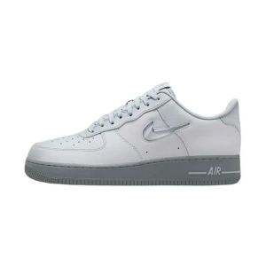 Pantofi barbati, gri, sport, piele naturala, cu talpa groasa, Nike Air Force 1 Jewel HM0621-001-Gri