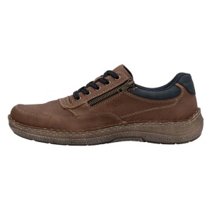 Pantofi barbati, maro, casual, piele naturala, cu talpa joasa, Rieker 03006-24-Maro