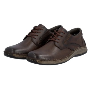 Pantofi barbati maro casual piele naturala cu talpa joasa Rieker 05211-25-Maro