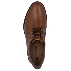 Pantofi barbati maro casual piele naturala cu toc Rieker 10353-24-Maro