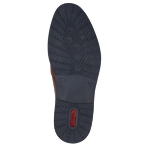 Pantofi barbati maro casual piele naturala cu toc Rieker 13557-24-Maro
