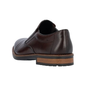 Pantofi barbati maro casual piele naturala cu toc Rieker 14654-25-Maro