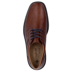 Pantofi barbati maro casual piele naturala cu toc Rieker B0803-24-Maro