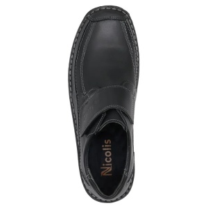 Pantofi barbati negru casual piele naturala cu talpa joasa Nicolis 203220-Negru