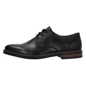 Pantofi barbati, negru, casual, piele naturala, cu toc, Rieker 13510-00-Negru