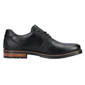 Pantofi barbati negru casual piele naturala cu toc Rieker 14603-00-Negru