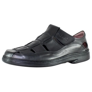 Pantofi barbati negru casual piele naturala perforati cu talpa joasa Nicolis 70864-Negru