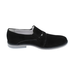 Pantofi barbati negru eleganti piele intoarsa cu toc Conhpol CE0C-3091-Z001-00S06-Negru