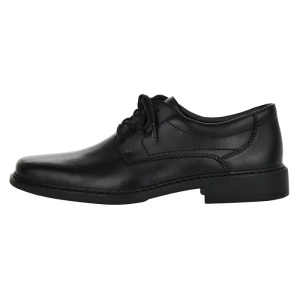 Pantofi barbati, negru, eleganti, piele naturala, cu toc, Rieker B0800-00-Negru