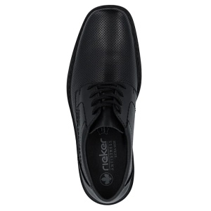 Pantofi barbati negru eleganti piele naturala cu toc Rieker B0804-00-Negru