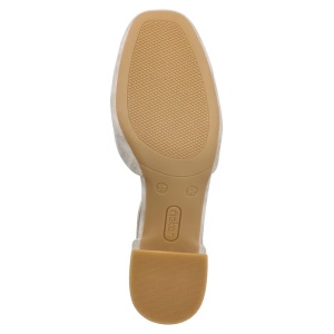 Pantofi dama auriu eleganti piele ecologica cu toc Rieker 44762-91-Auriu