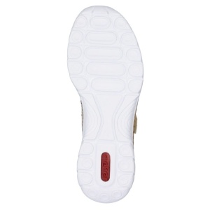 Pantofi dama bej casual piele ecologica cu talpa joasa Rieker N4299-60-Bej