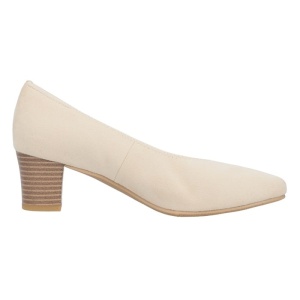 Pantofi dama bej casual textil cu toc Rieker 44650-60-Bej